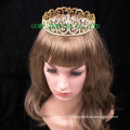 2016 New Design Crystal Tiara Gold Plated Rhinestone Crown